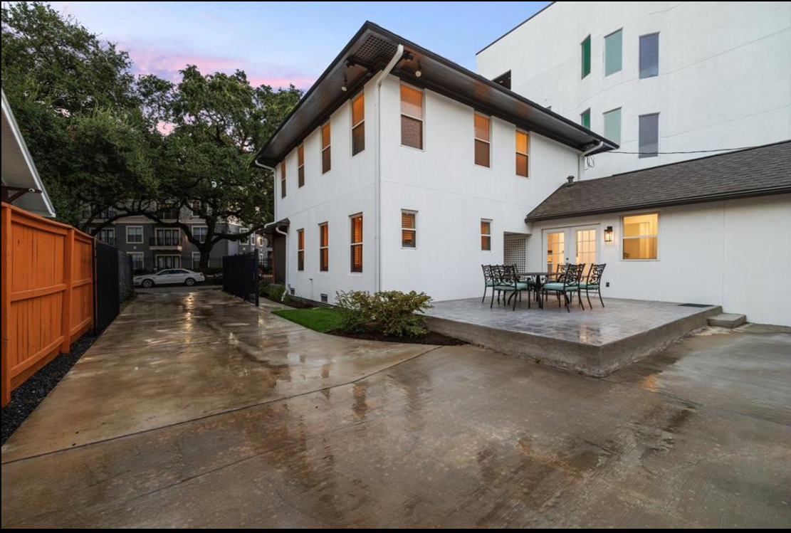 Rear patio