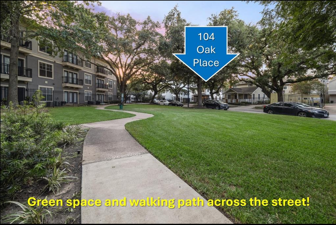 Green walking path